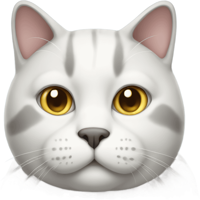 white-grey fat cat emoji