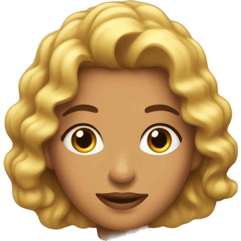 Una chica con anteojos  y cabello ondulado emoji