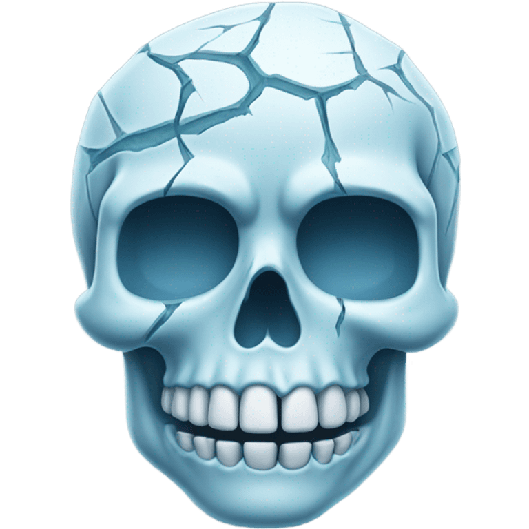 Cold skull emoji