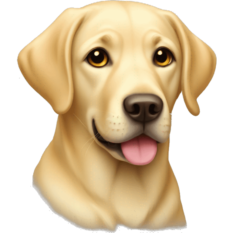 Cute yellow Labrador emoji