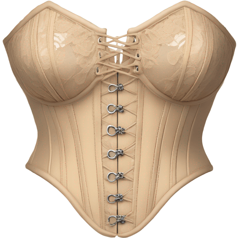 beige lace corset emoji