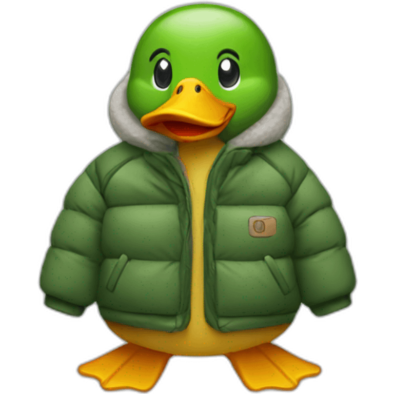 duck wearing a down jacket emoji