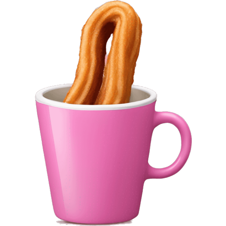 Churro inside a pink cup emoji