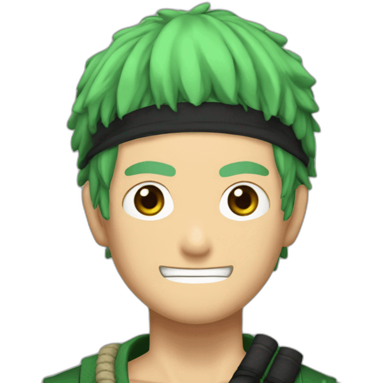 Roronoa zoro avec trois épées emoji