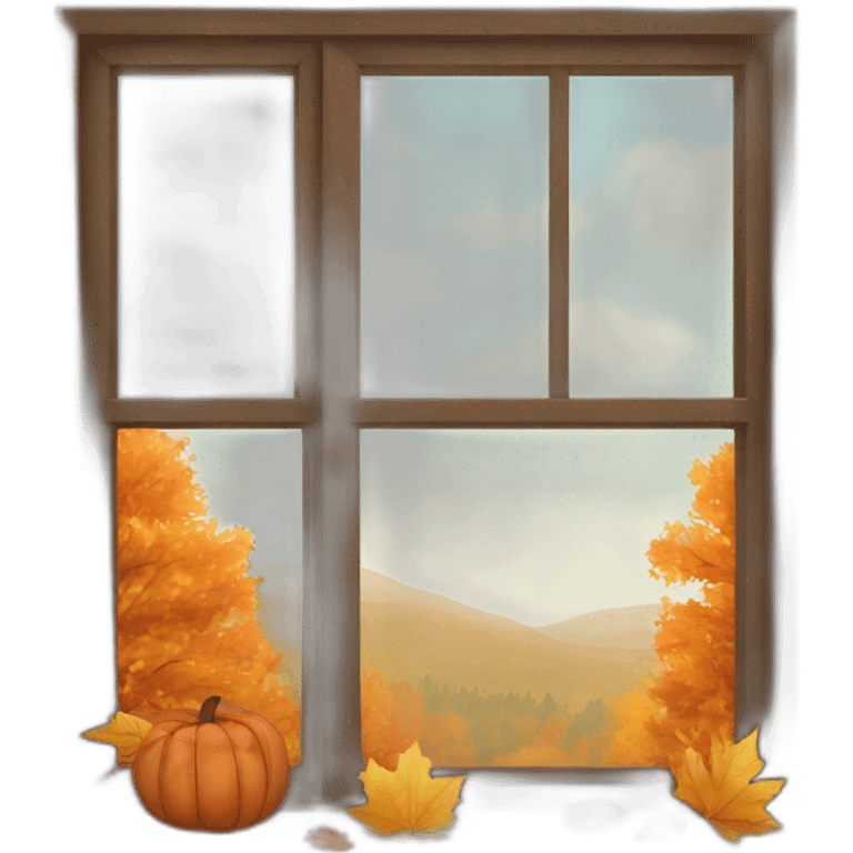 Autumn is outside the window emoji