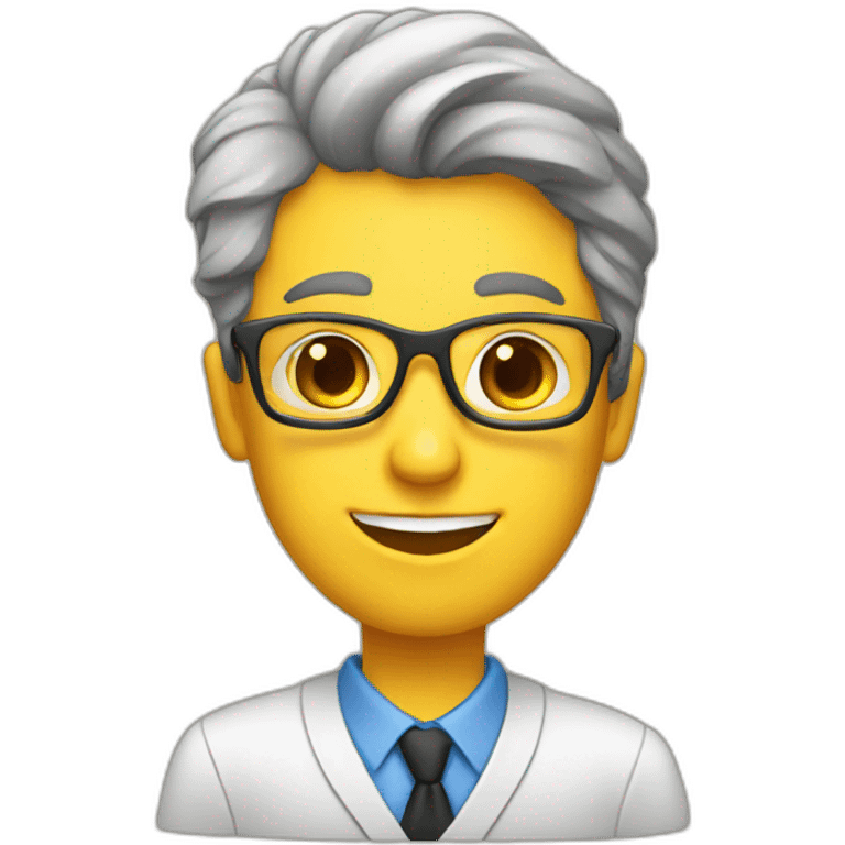 cartoon illustration of a  as a teacher emoji