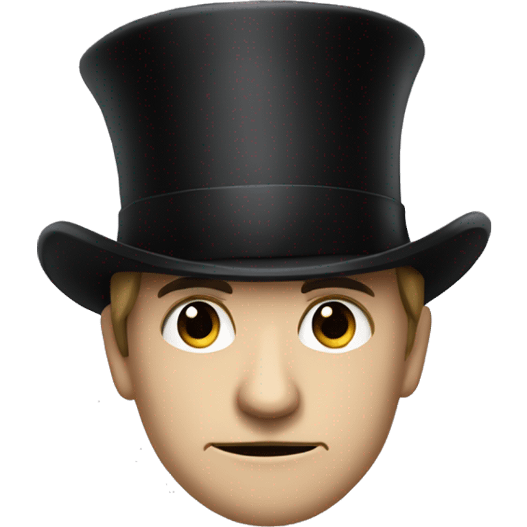 Rodion Raskolnikov from "Crime and Punishment" in a top hat emoji