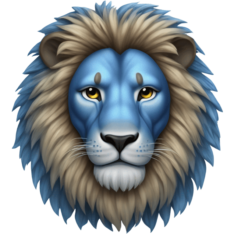 Blue lion emoji