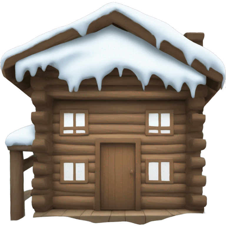 winter cabin emoji