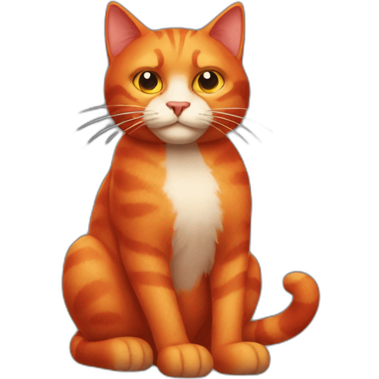 cool red cat emoji