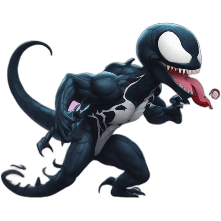 Venom fait l'amour a une tortue emoji