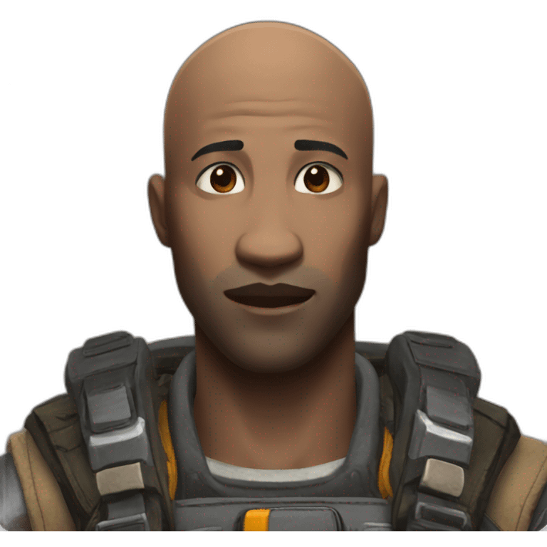 Black bald with a bear men in apex legends emoji