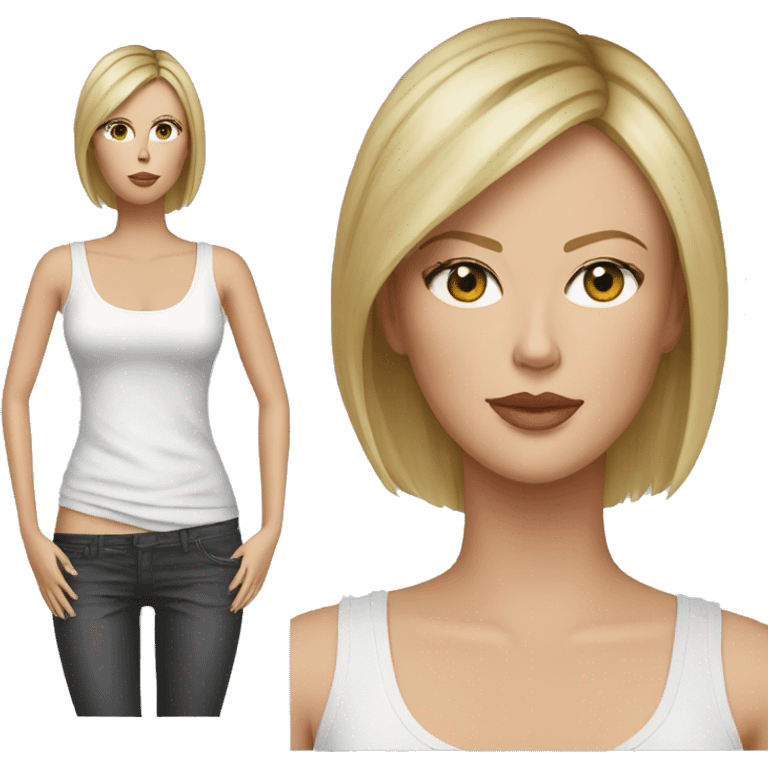 ultra realistic charlize theron wearing tank top emoji