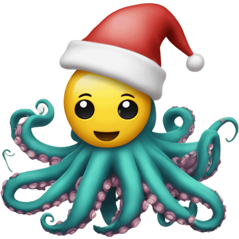 Santa on an octopus  emoji