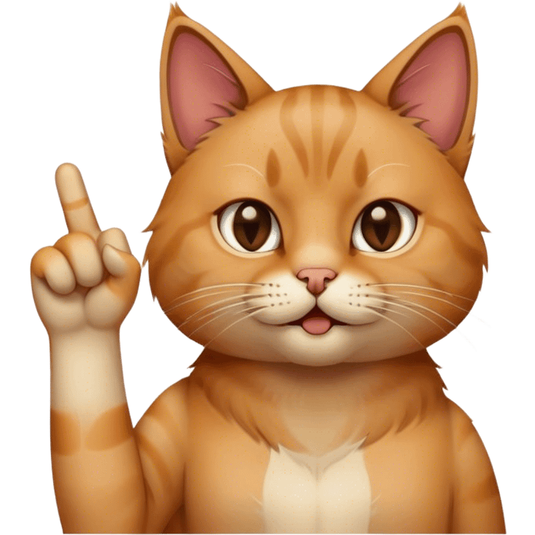 cat showing middle finger  emoji