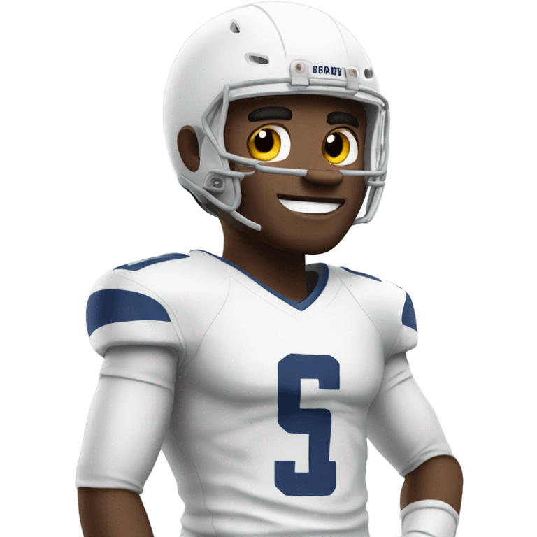 Football player in white pointy hat  emoji