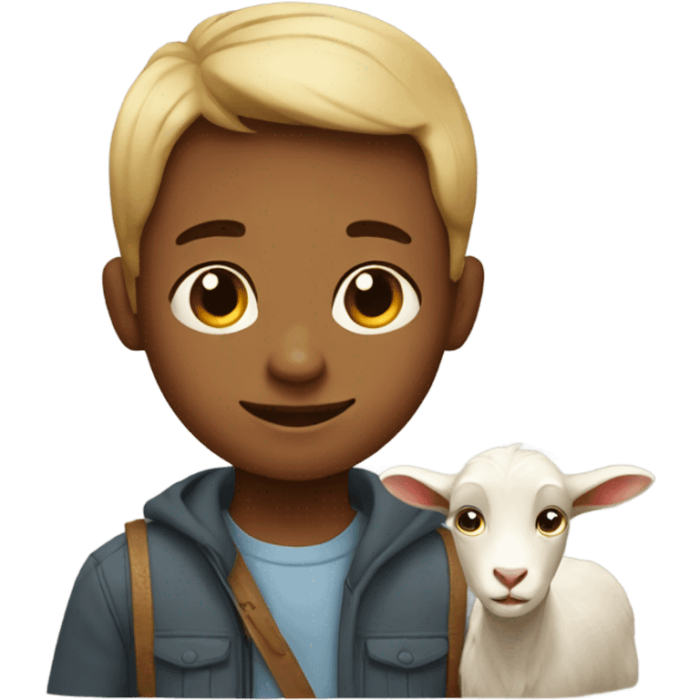 Boy with a goat boxy emoji