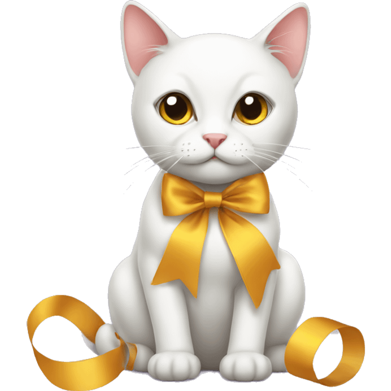 Cat with a ribbon emoji