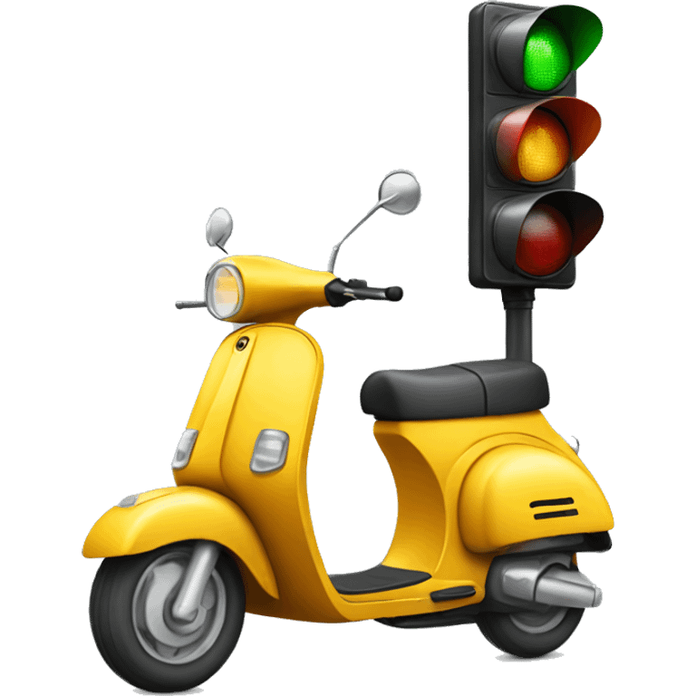 Scooter with traffic light  emoji