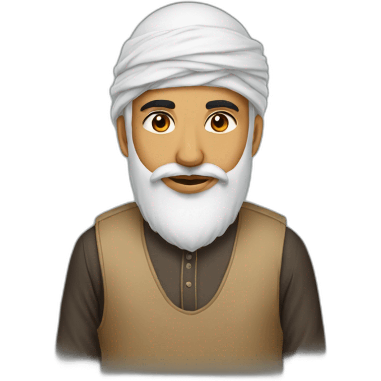 Indian Hyderabadi Muslim men with beard and skull cap emoji