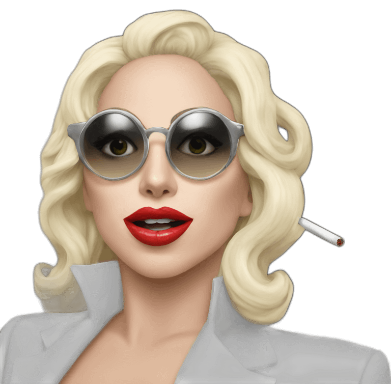 Lady gaga with cigarrette emoji