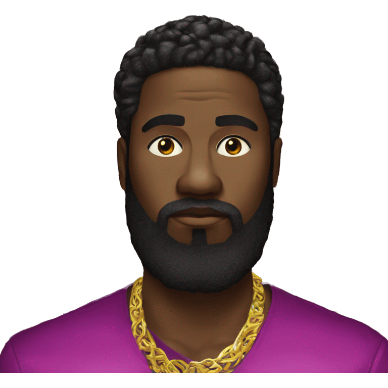 Black bearded man in Versace  emoji