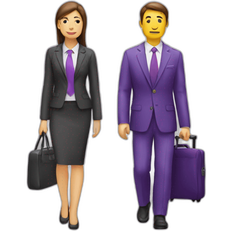 business trip purple icon emoji