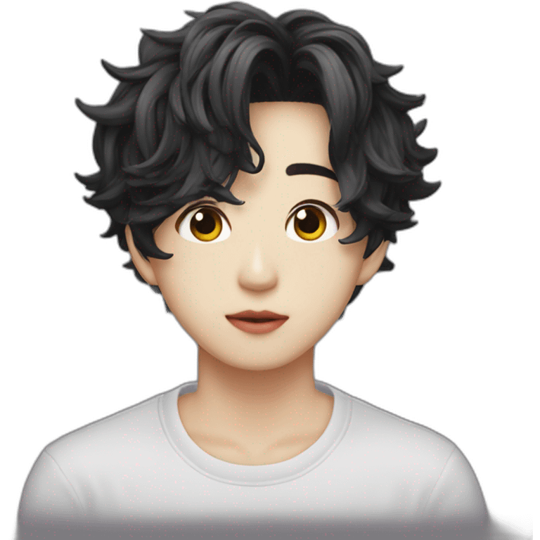 Bang chan cheveux noir emoji