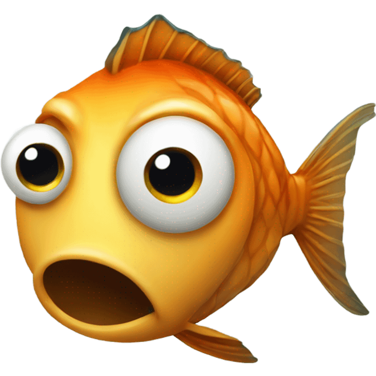 Baffled fish emoji