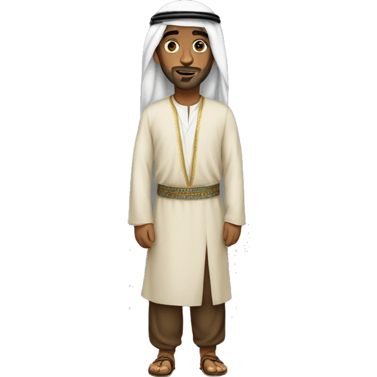 Arabian in national clothing in full lenth emoji