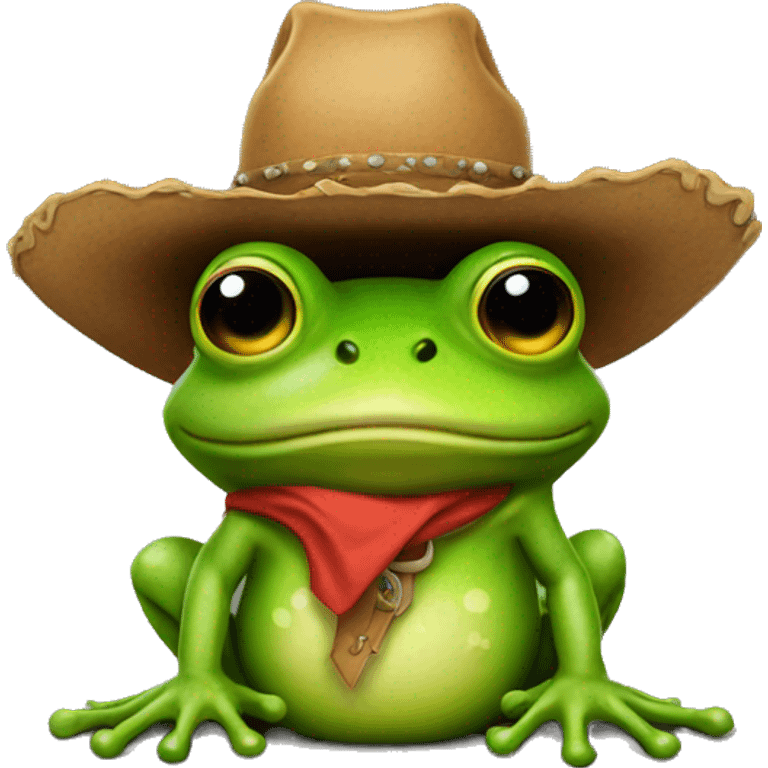 Cowboy frog emoji