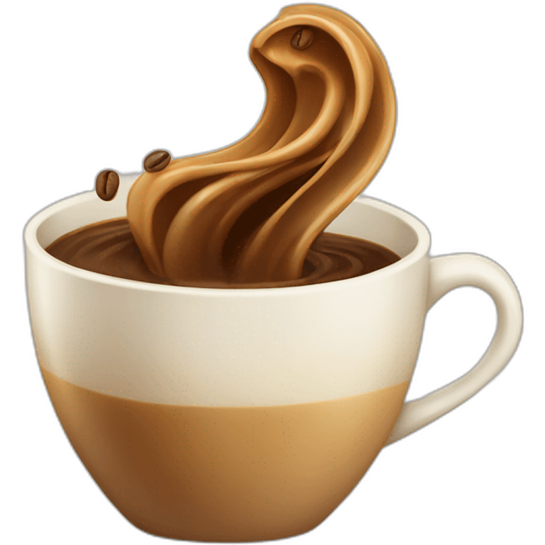 a wave of coffee in a cup emoji