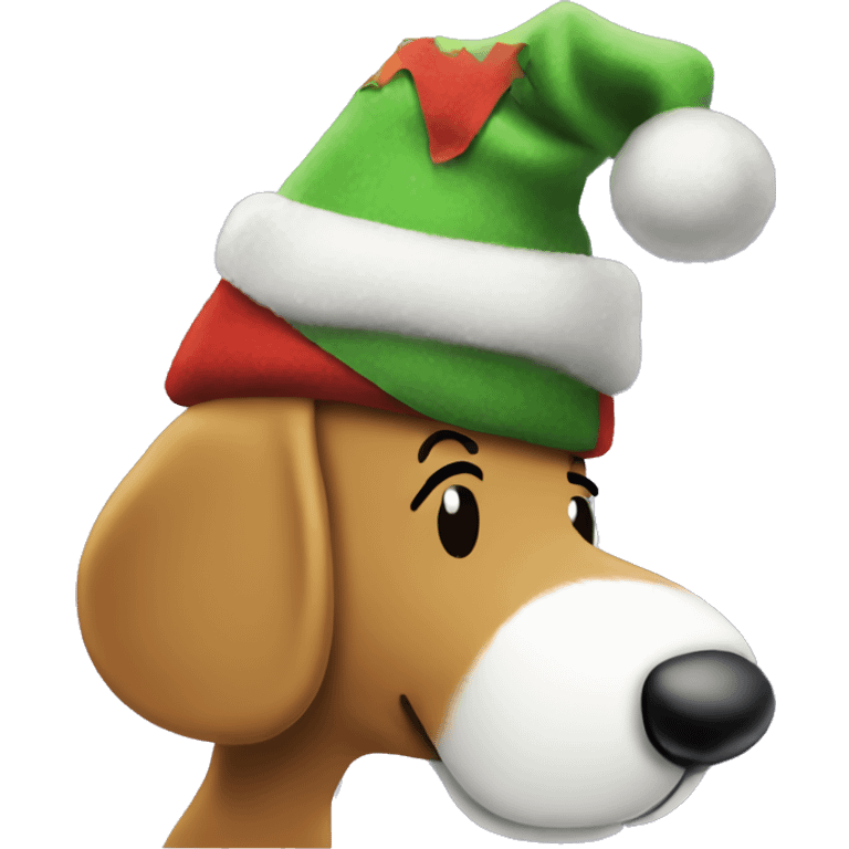 snoopy christmas hat emoji