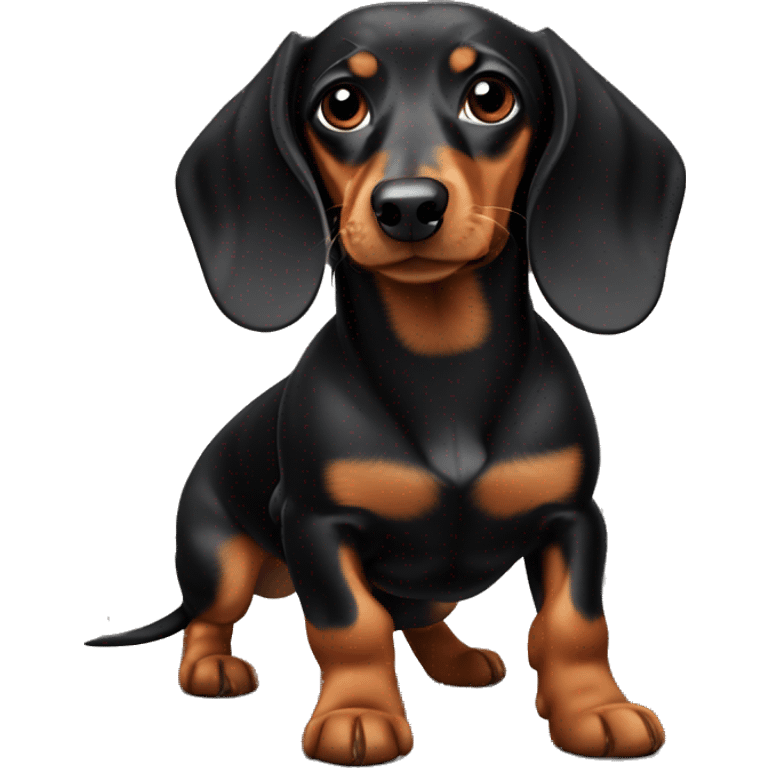 Black and tan dachshund  emoji