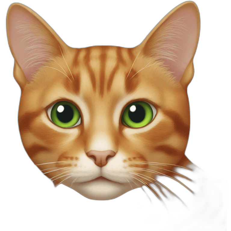 Ginger-and-brkwntortoise-cat-green-eyes emoji