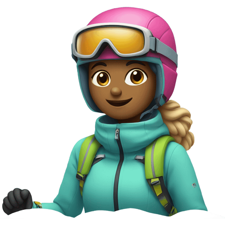 Girls Skiing emoji