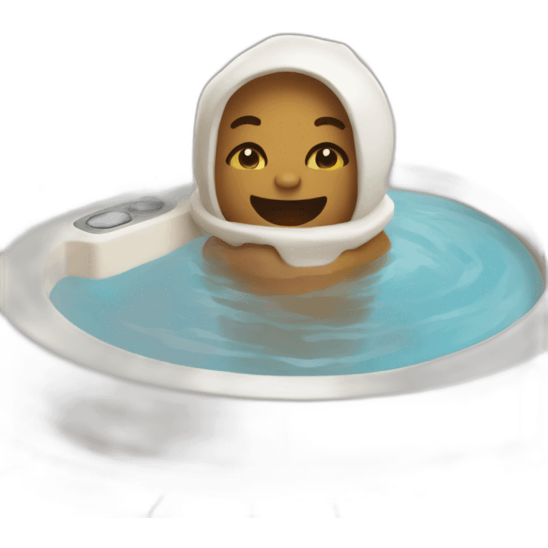 Chat dans un jacuzzi emoji