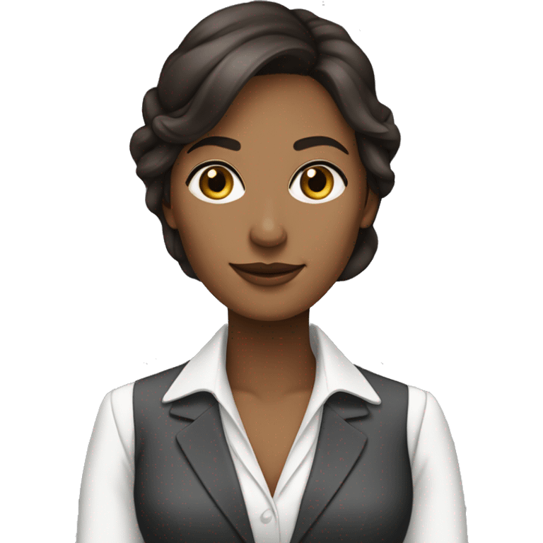 Femme d'affaires, brune avec la peau blanche emoji