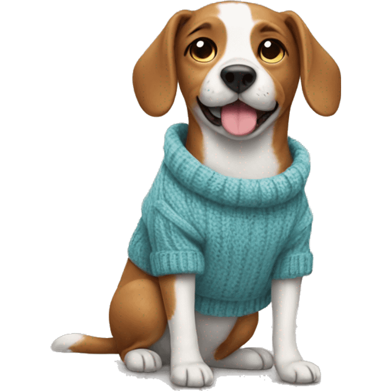 Dog wearing sweater emoji