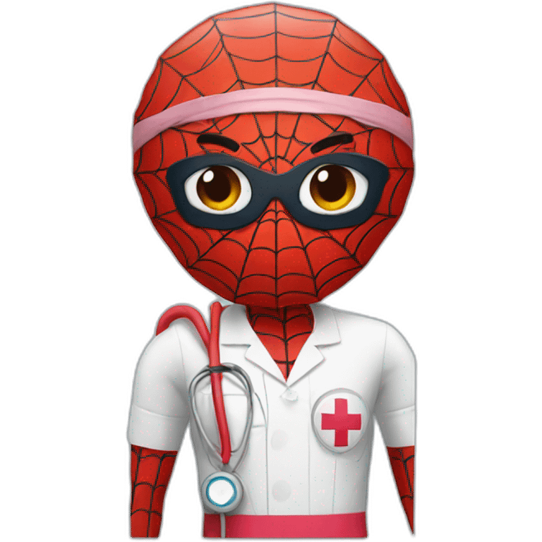 spider man with nurse emoji