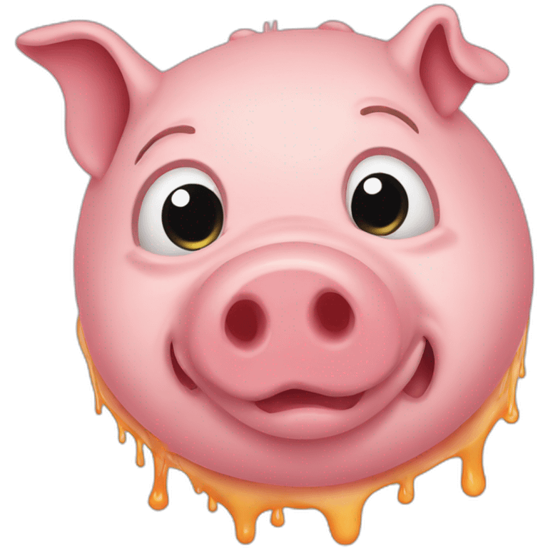 pig melting emoji