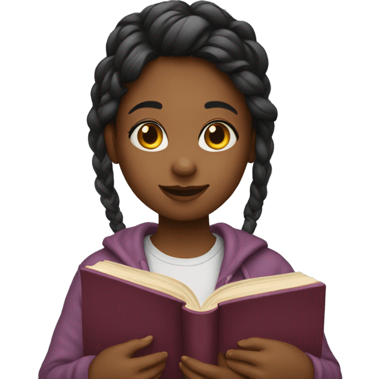 Girl with book emoji