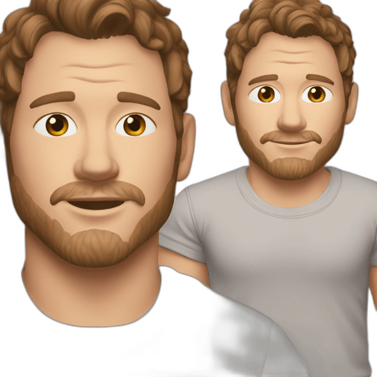 Chris Pratt wearing t-shirt emoji