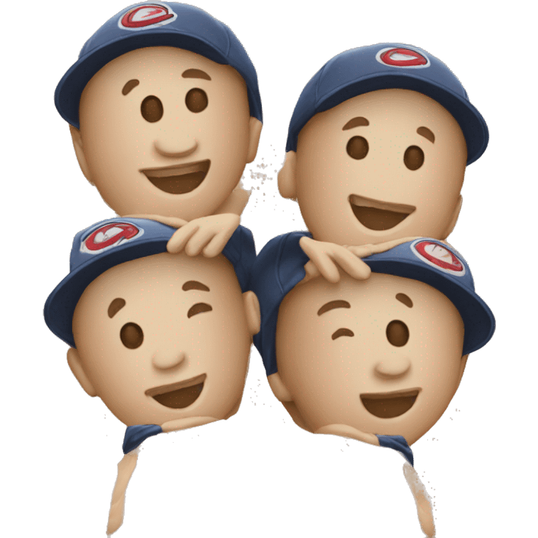 twins with caps emoji