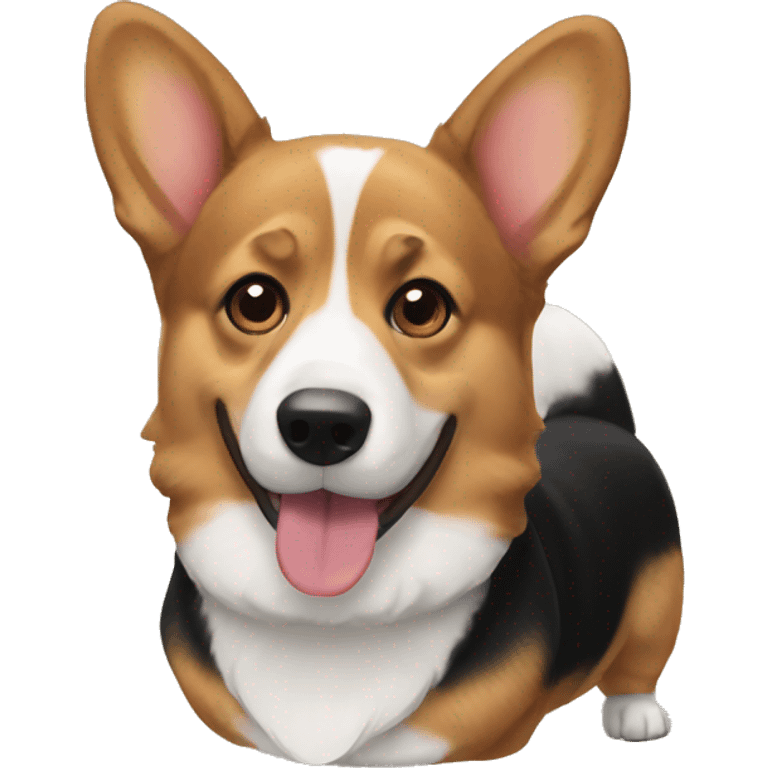 Black and tan corgi emoji