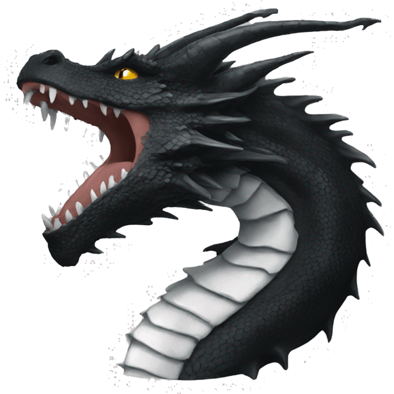 Black dragon white dragon emoji