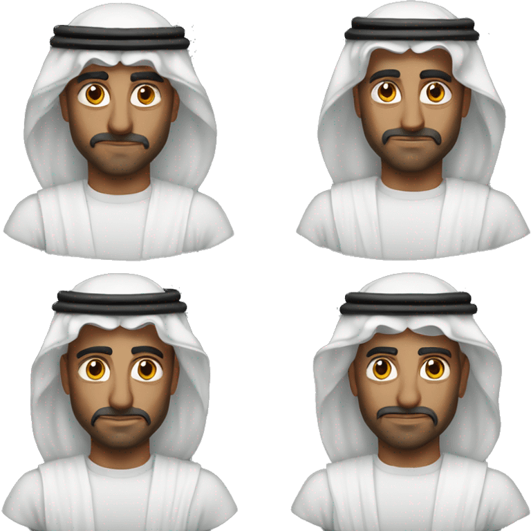 photorealistic Faisal of Saudi Arabia serious emoji