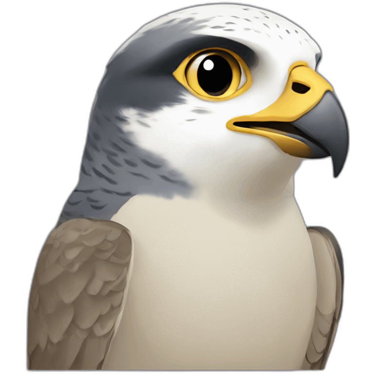 peregrine falcon face depressed emoji