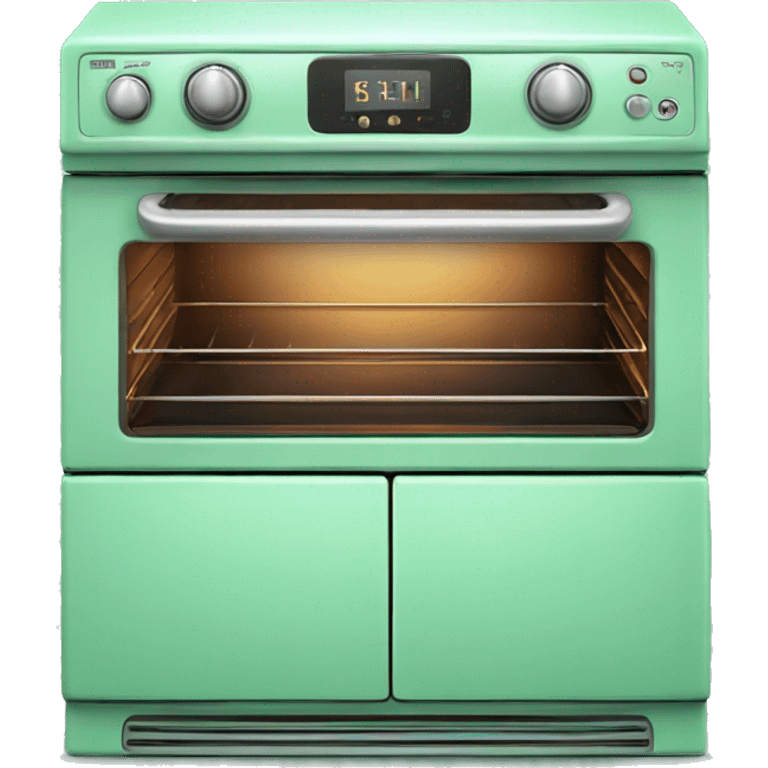 Realistic mint green oven isolated.  emoji