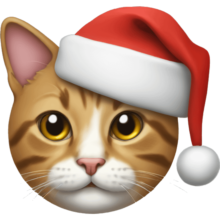 Cat With christmas hat  emoji